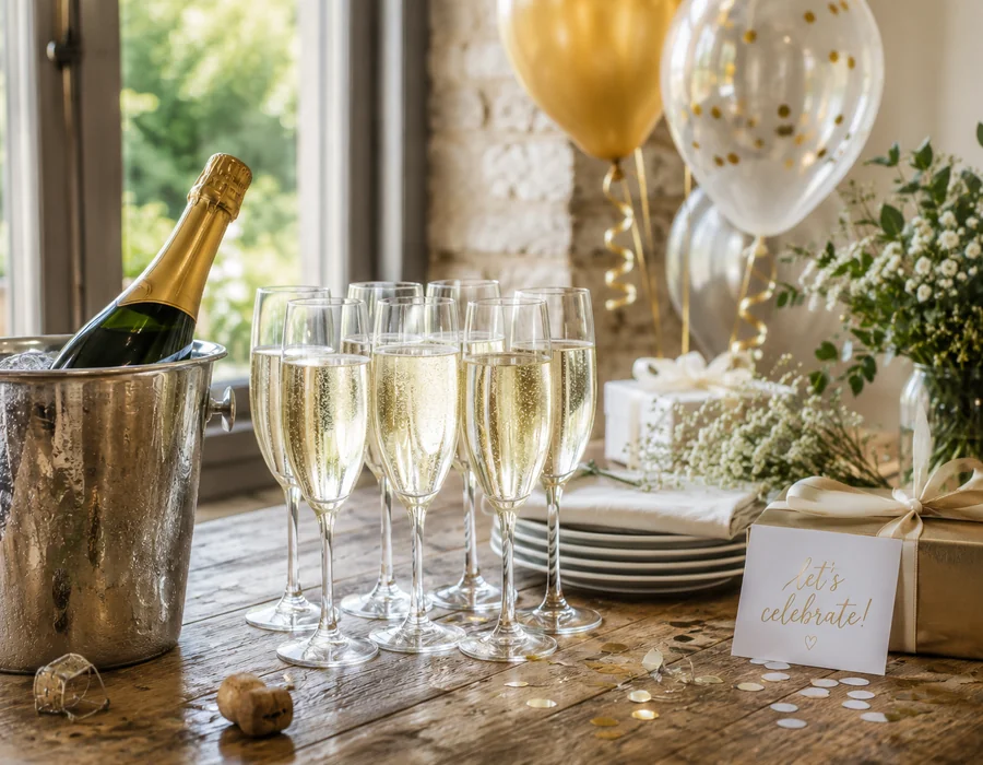 Table set for a celebration at Tyn y Big Estate