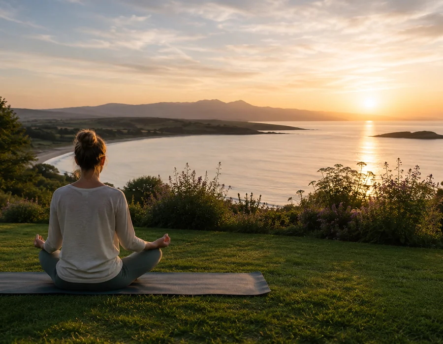 Peaceful wellness setting in the grounds of Tyn y Big Estate