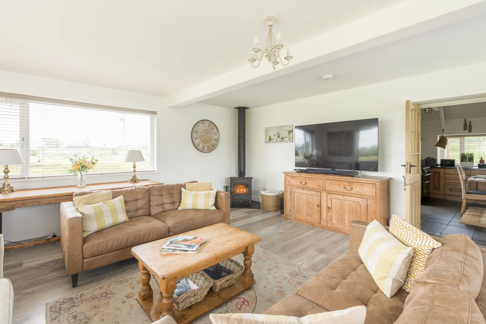 Lounge seating with countryside views